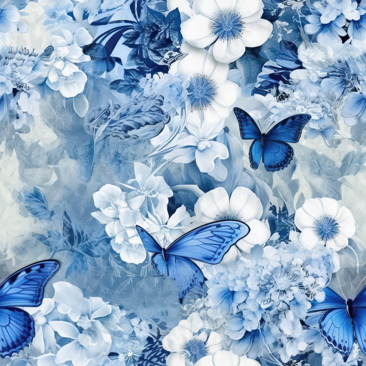 Sapphire Flutter Pattern 8 Minky Fabric