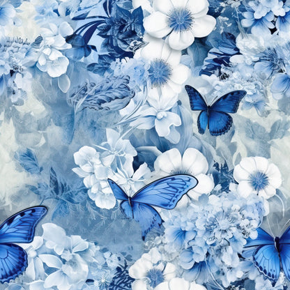 Sapphire Flutter Pattern 8 Minky Fabric