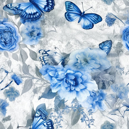 Sapphire Flutter Pattern 9 Minky Fabric