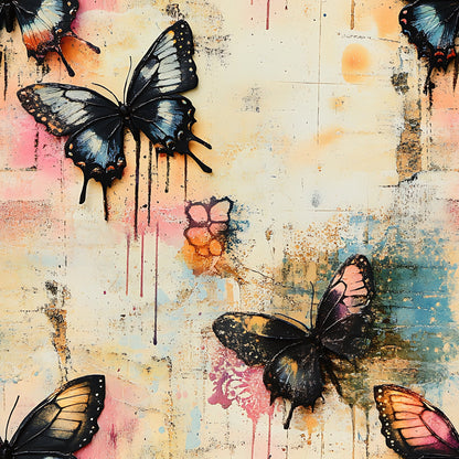 Painted Wings Pattern 10 Minky Fabric