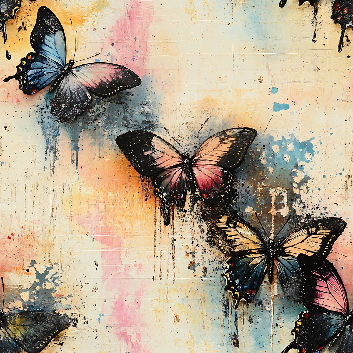 Painted Wings Pattern 11 Minky Fabric