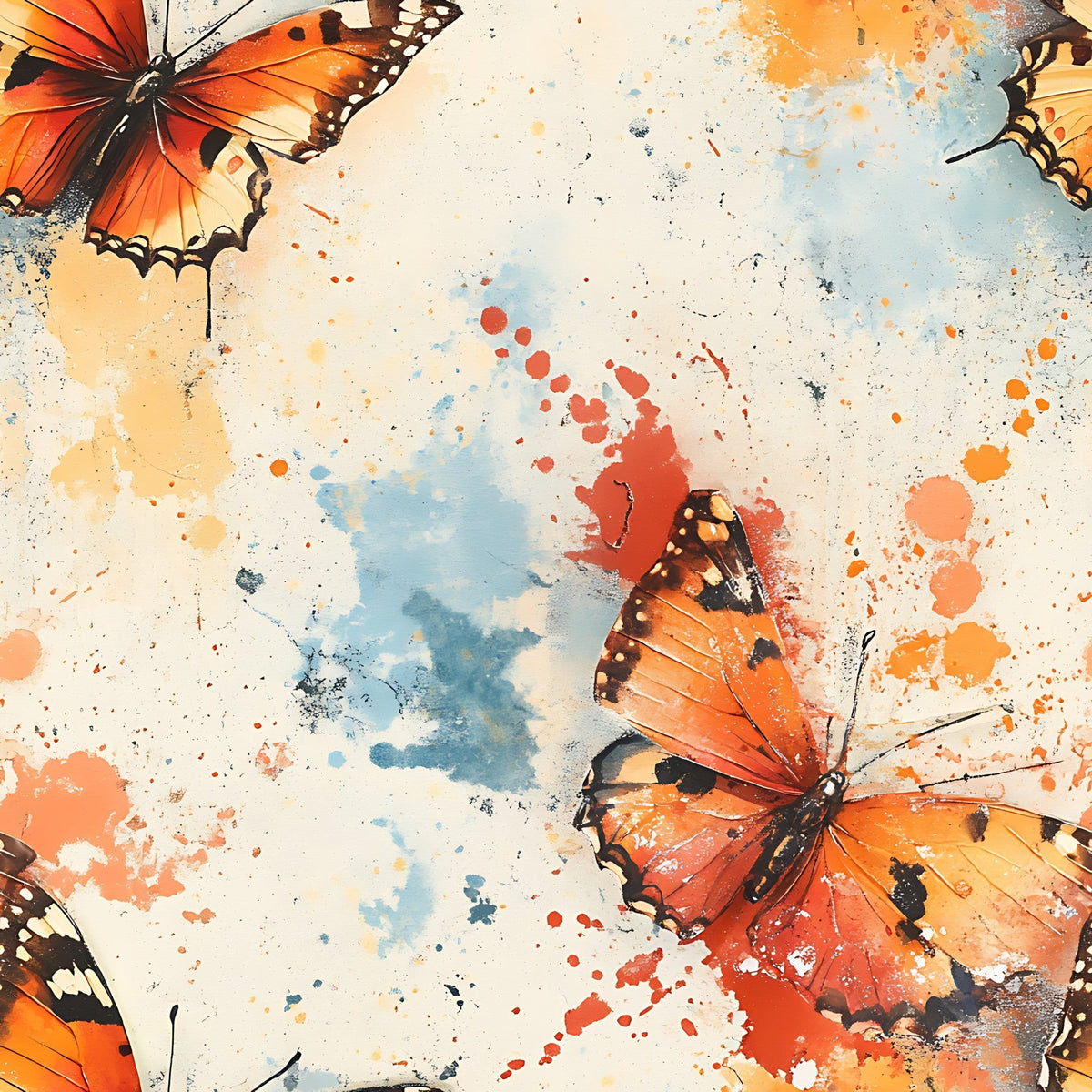 Painted Wings Pattern 13 Minky Fabric