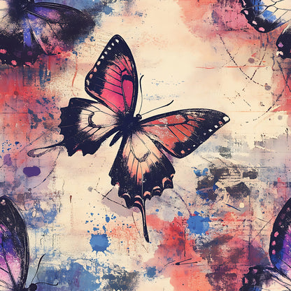 Painted Wings Pattern 17 Minky Fabric