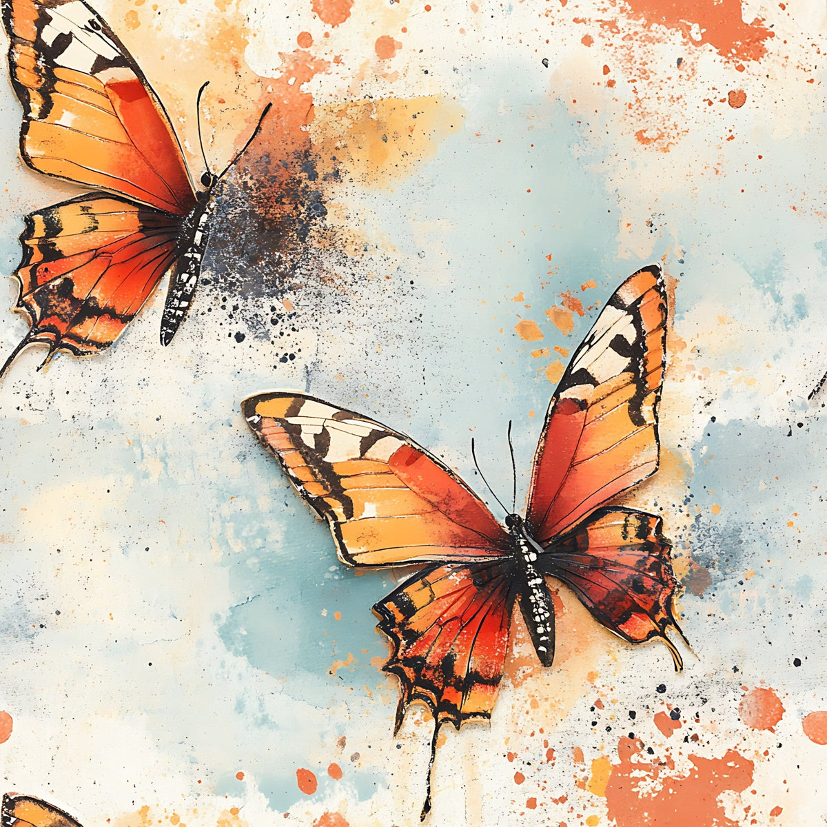 Painted Wings Pattern 18 Minky Fabric