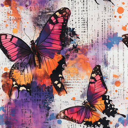 Painted Wings Pattern 2 Minky Fabric