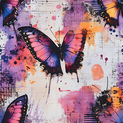 Painted Wings Pattern 3 Minky Fabric