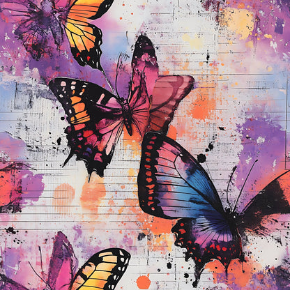 Painted Wings Pattern 4 Minky Fabric