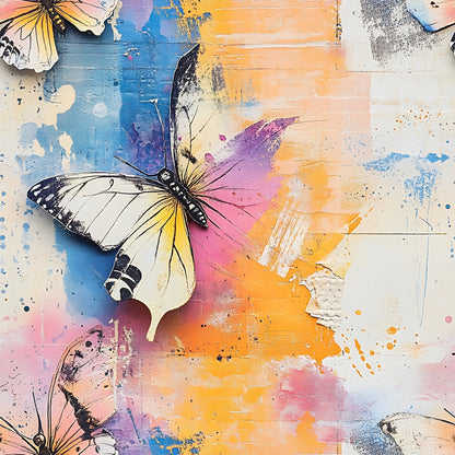 Painted Wings Pattern 5 Minky Fabric