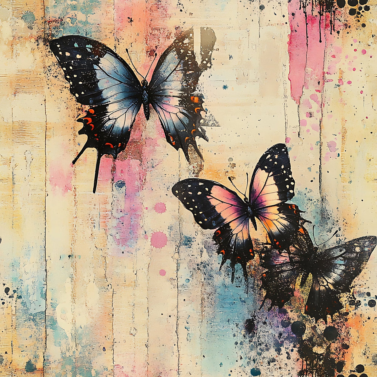 Painted Wings Pattern 9 Minky Fabric