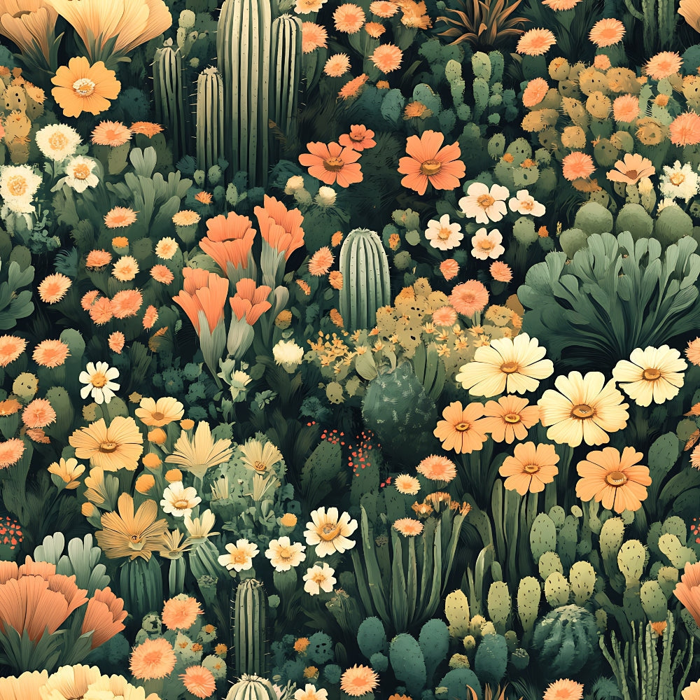 Desert Blooms Pattern 2 Minky Fabric