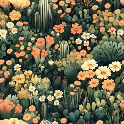 Desert Blooms Pattern 2 Minky Fabric