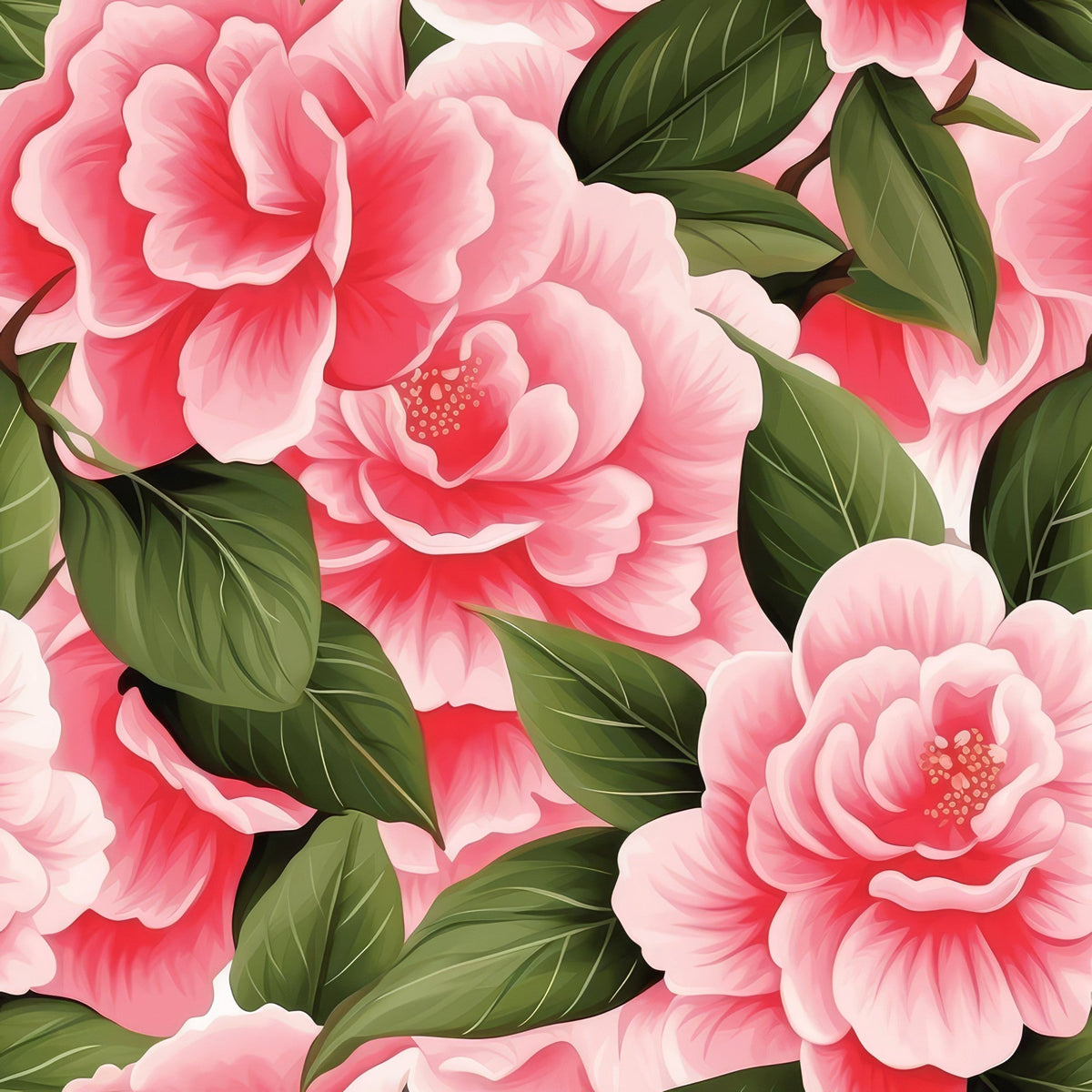 Painted Peonies Pattern 6 Minky Fabric