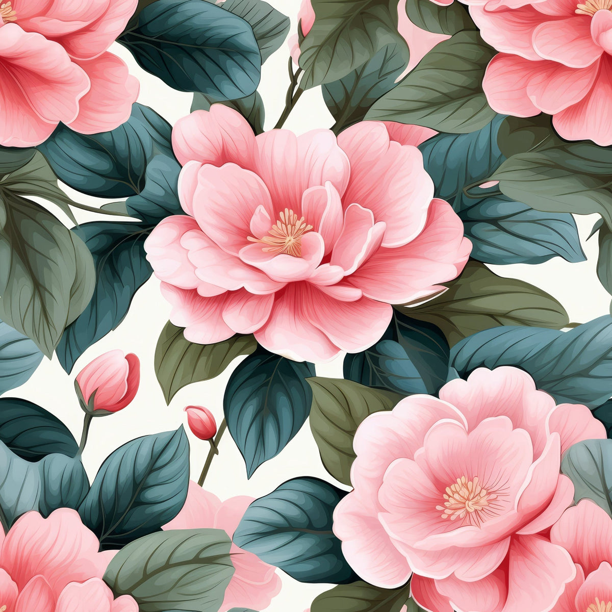 Painted Peonies Pattern 9 Minky Fabric