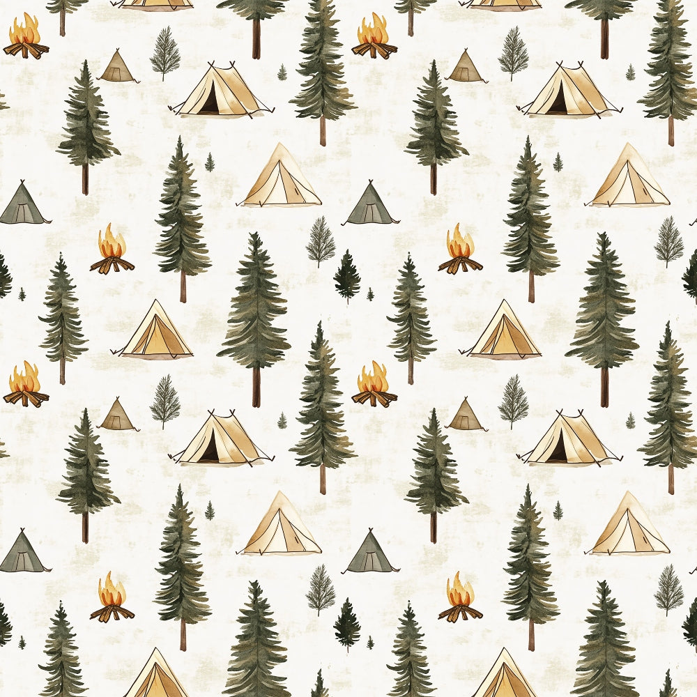 Woodland Campsite Pattern 2 Minky Fabric