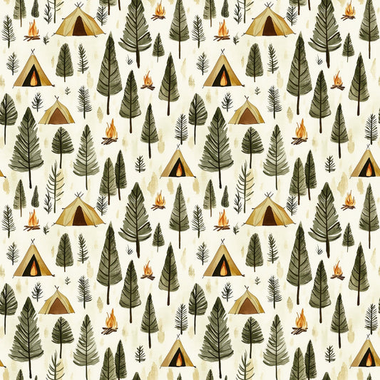Camping in the Forest Pattern 3 Quilting Cotton Fabric
