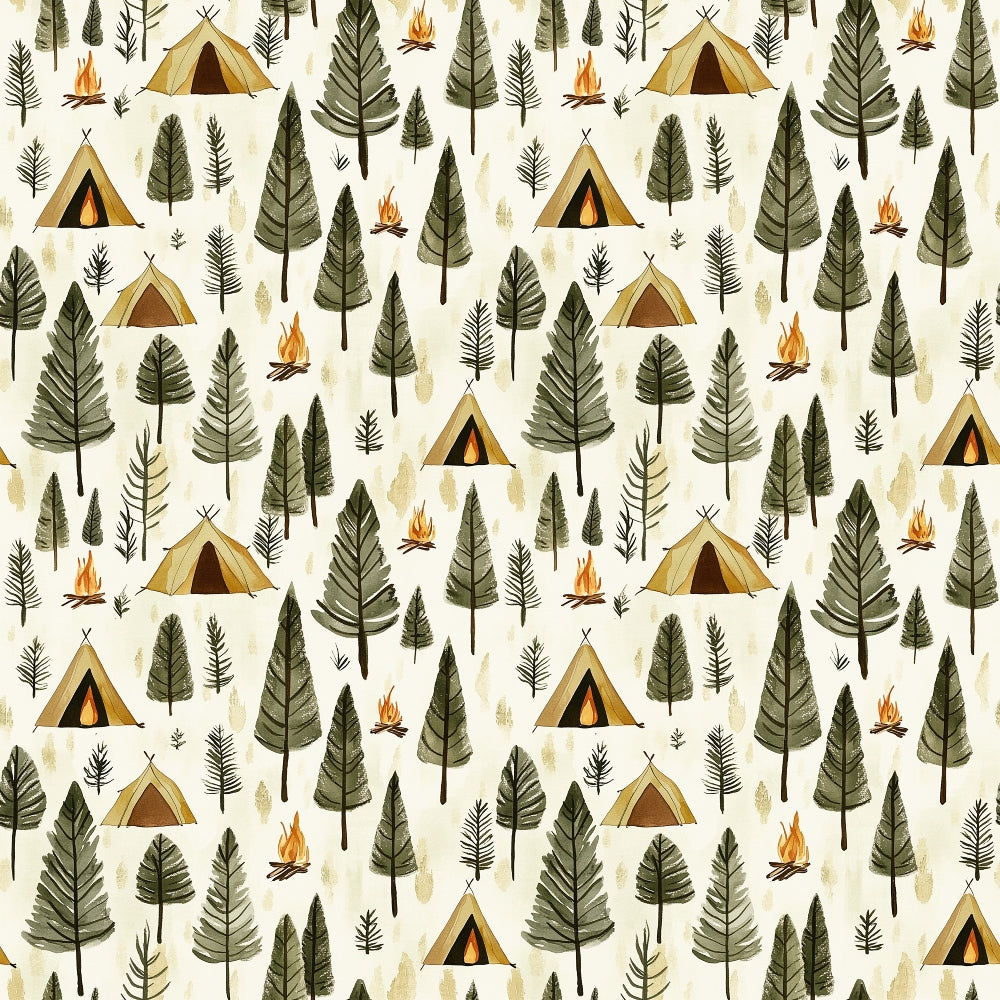 Woodland Campsite Pattern 3 Minky Fabric