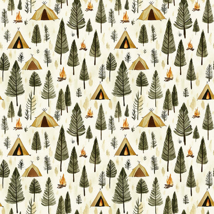 Woodland Campsite Pattern 3 Minky Fabric