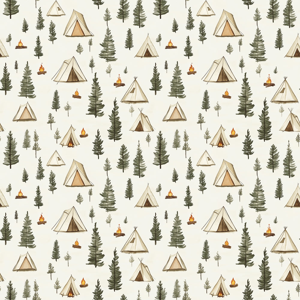 Woodland Campsite Pattern 4 Minky Fabric