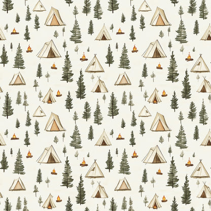 Woodland Campsite Pattern 4 Minky Fabric