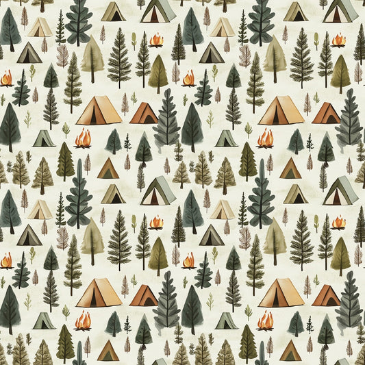 Camping in the Forest Pattern 5 Quilting Cotton Fabric