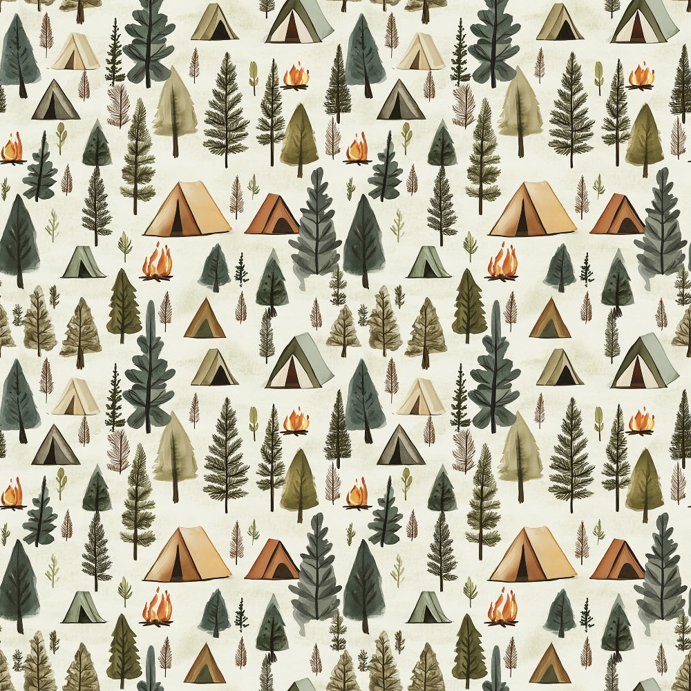 Woodland Campsite Pattern 5 Minky Fabric