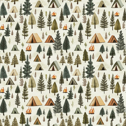 Woodland Campsite Pattern 5 Minky Fabric