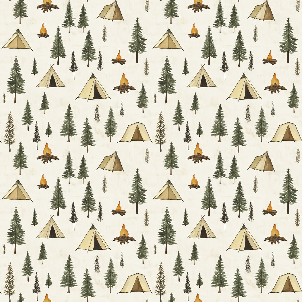 Woodland Campsite Pattern 6 Minky Fabric