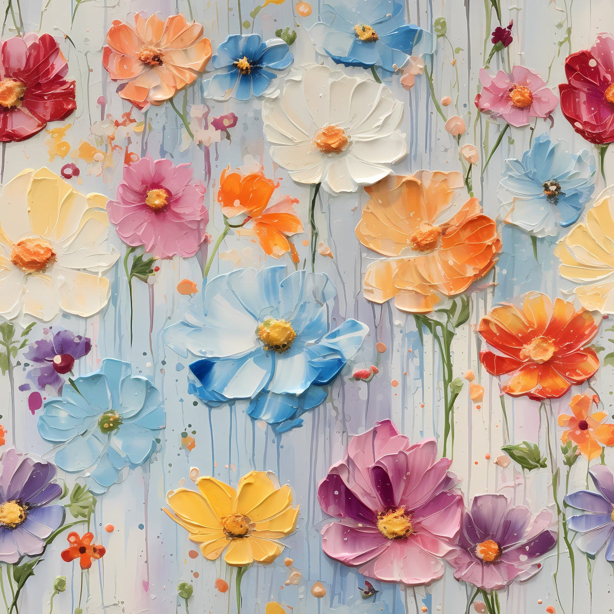 Poppy Confetti Pattern 5 Minky Fabric