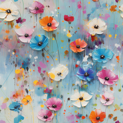 Poppy Confetti Pattern 8 Minky Fabric