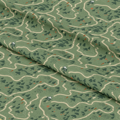 Camping Graphics Pattern 1 Quilting Cotton Fabric