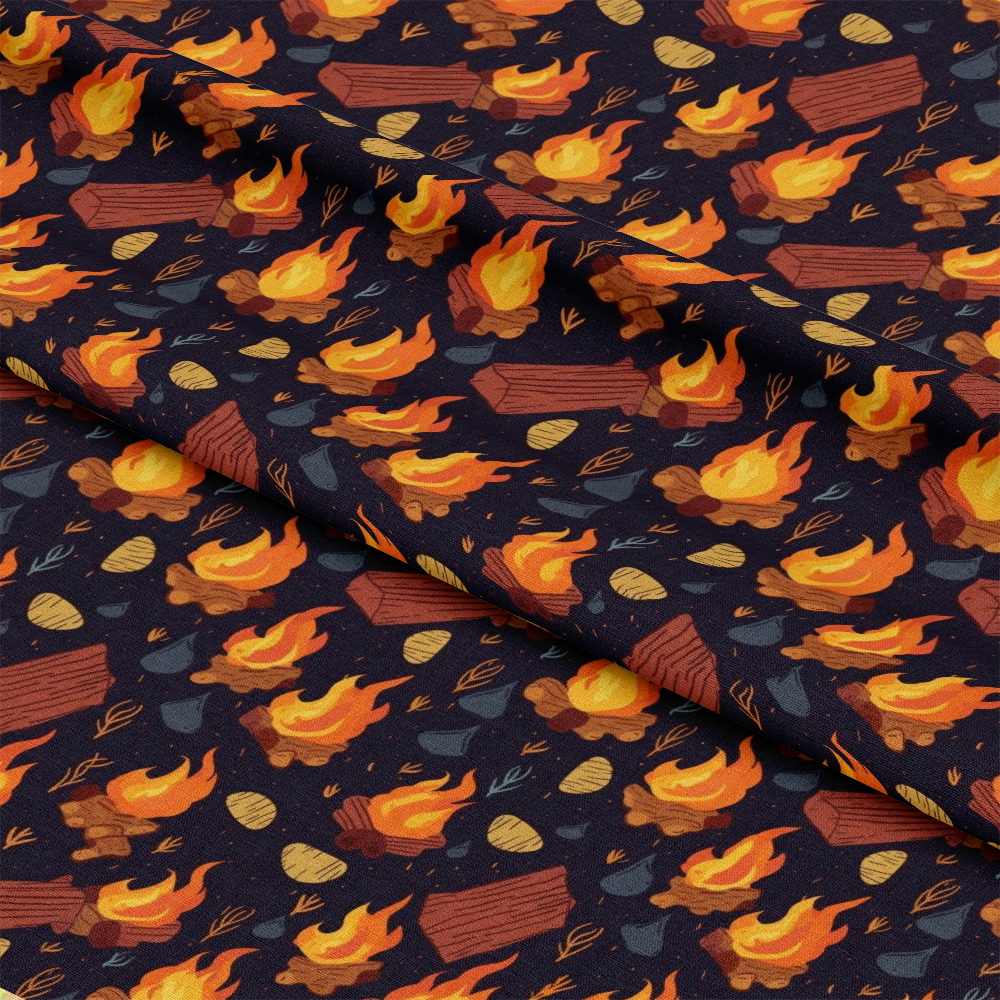 Camping Graphics Pattern 4 Quilting Cotton Fabric