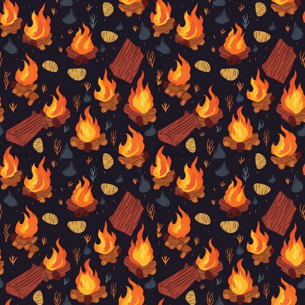 Evergreen Campfire Nights Pattern 4 Minky Fabric