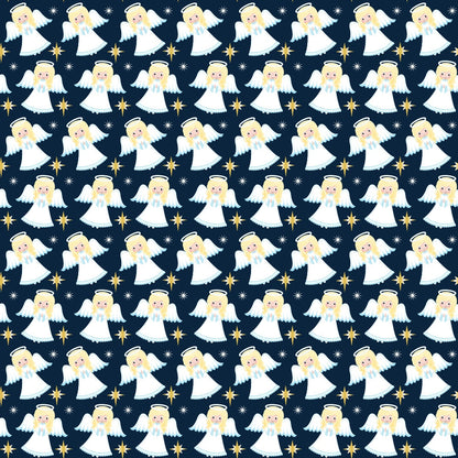 Cartoon Christmas Nativity Pattern 10 Quilting Cotton Fabric