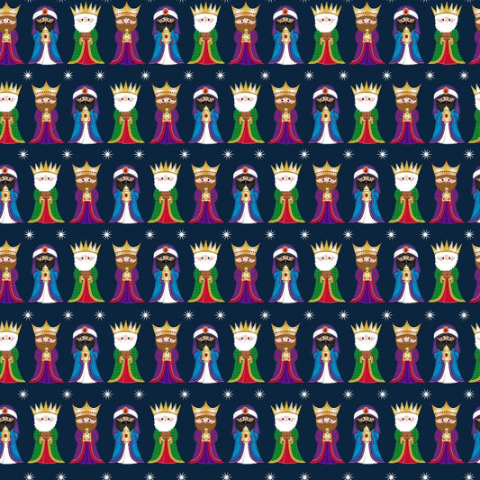 Cartoon Christmas Nativity Pattern 3 Quilting Cotton Fabric
