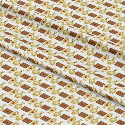 Cartoon Christmas Nativity Pattern 4 Quilting Cotton Fabric