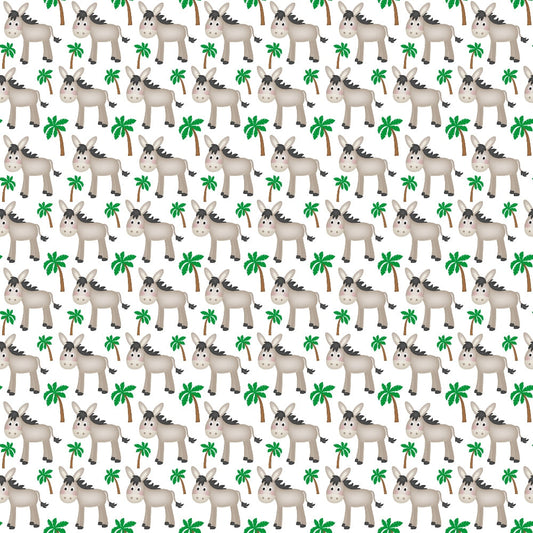Cartoon Christmas Nativity Pattern 9 Quilting Cotton Fabric