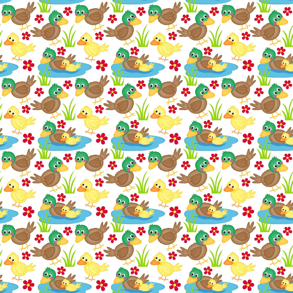 Cartoon Farm Animals Pattern 11 Quilting Cotton Fabric