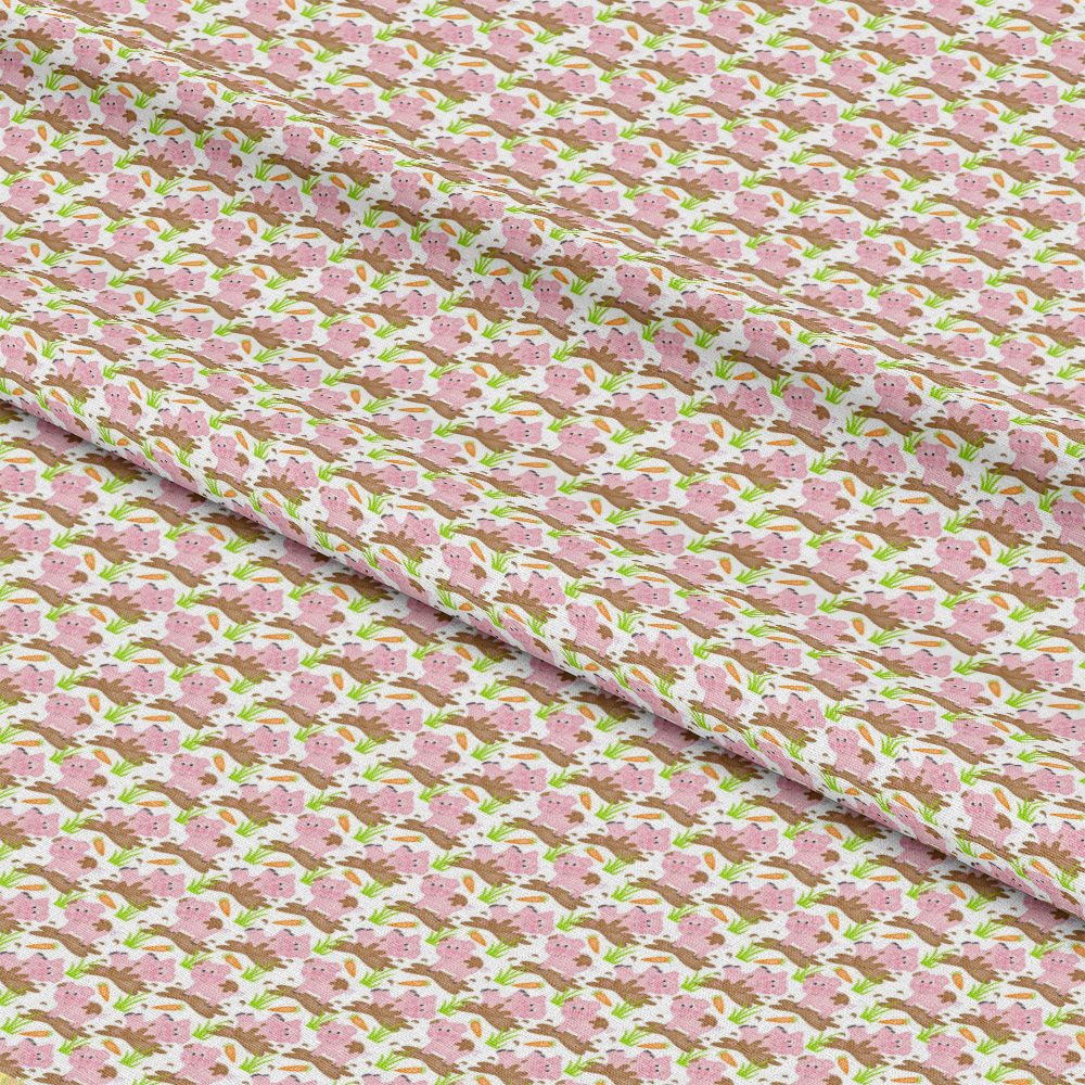Cartoon Farm Animals Pattern 1 Quilting Cotton Fabric
