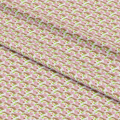 Cartoon Farm Animals Pattern 1 Quilting Cotton Fabric