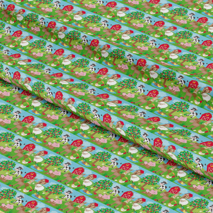 Cartoon Farm Animals Pattern 8 Quilting Cotton Fabric