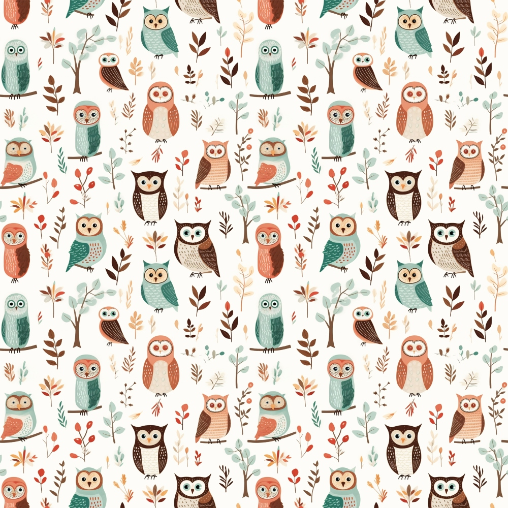 Woodland Hoots Pattern 10 Minky Fabric