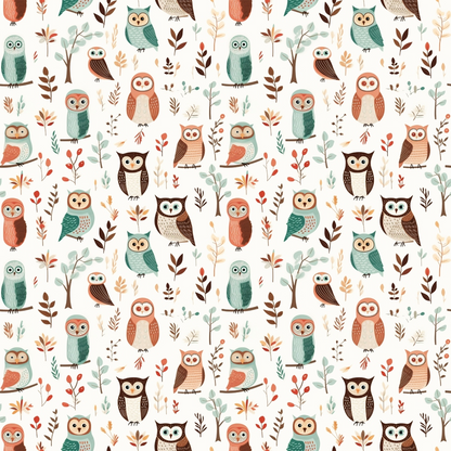 Woodland Hoots Pattern 10 Minky Fabric