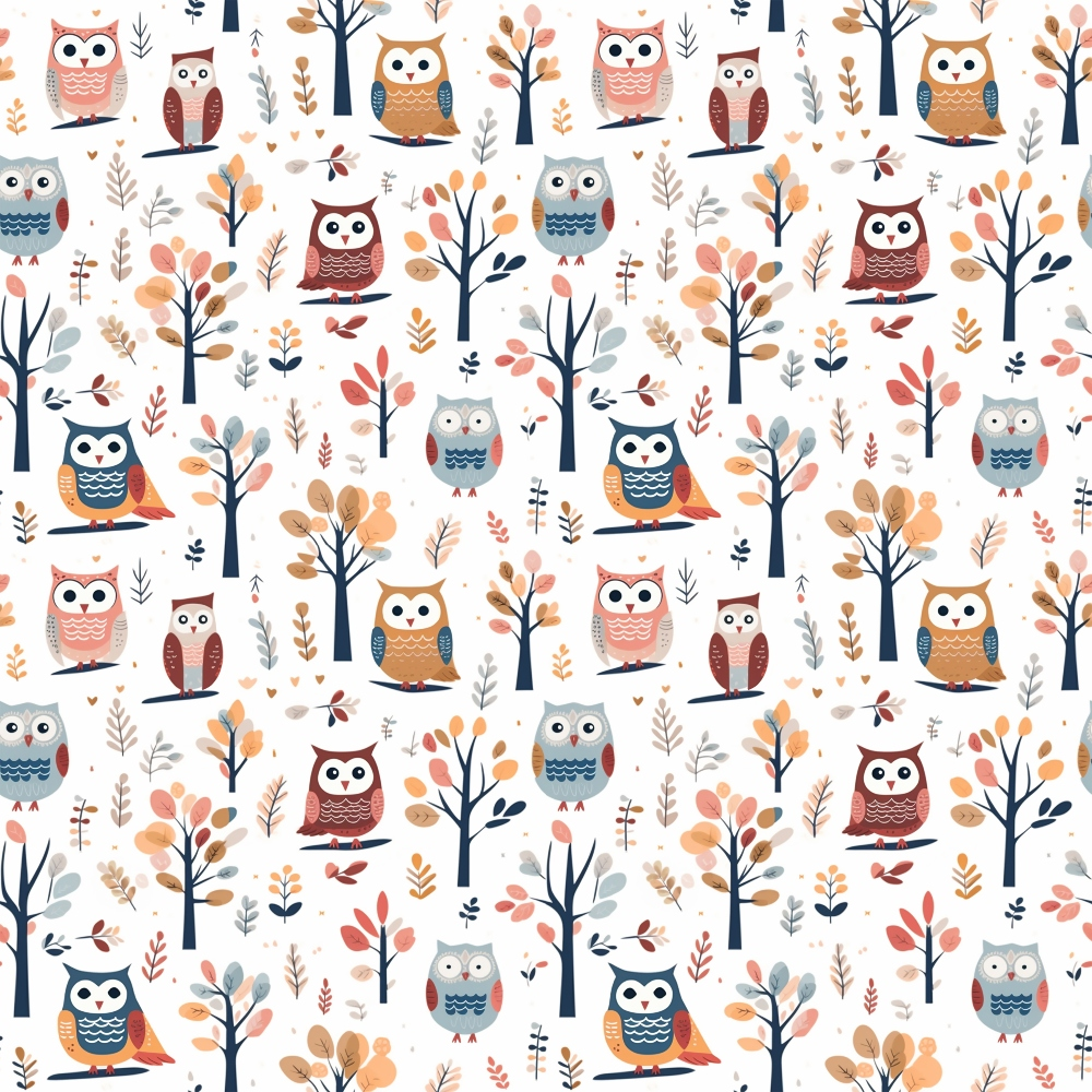 Woodland Hoots Pattern 1 Minky Fabric
