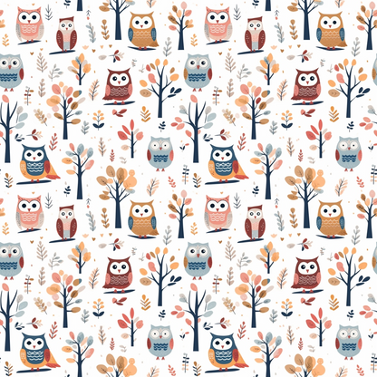 Woodland Hoots Pattern 1 Minky Fabric