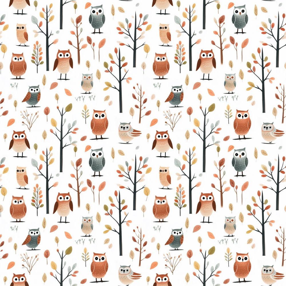 Woodland Hoots Pattern 2 Minky Fabric