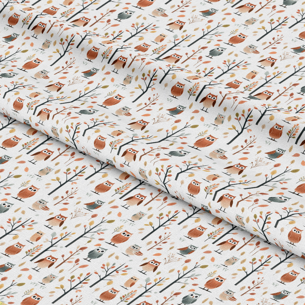 Cartoon Owls Pattern 2 Quilting Cotton Fabric