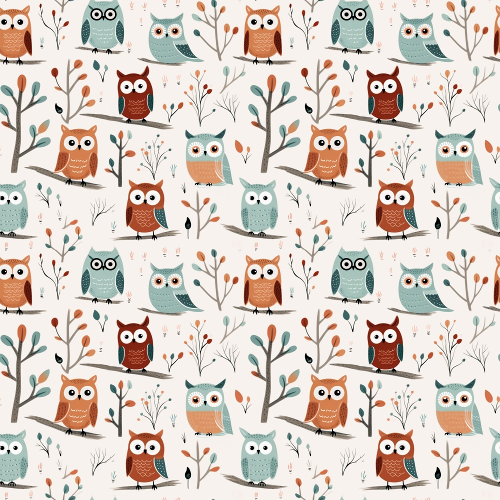 Woodland Hoots Pattern 3 Minky Fabric