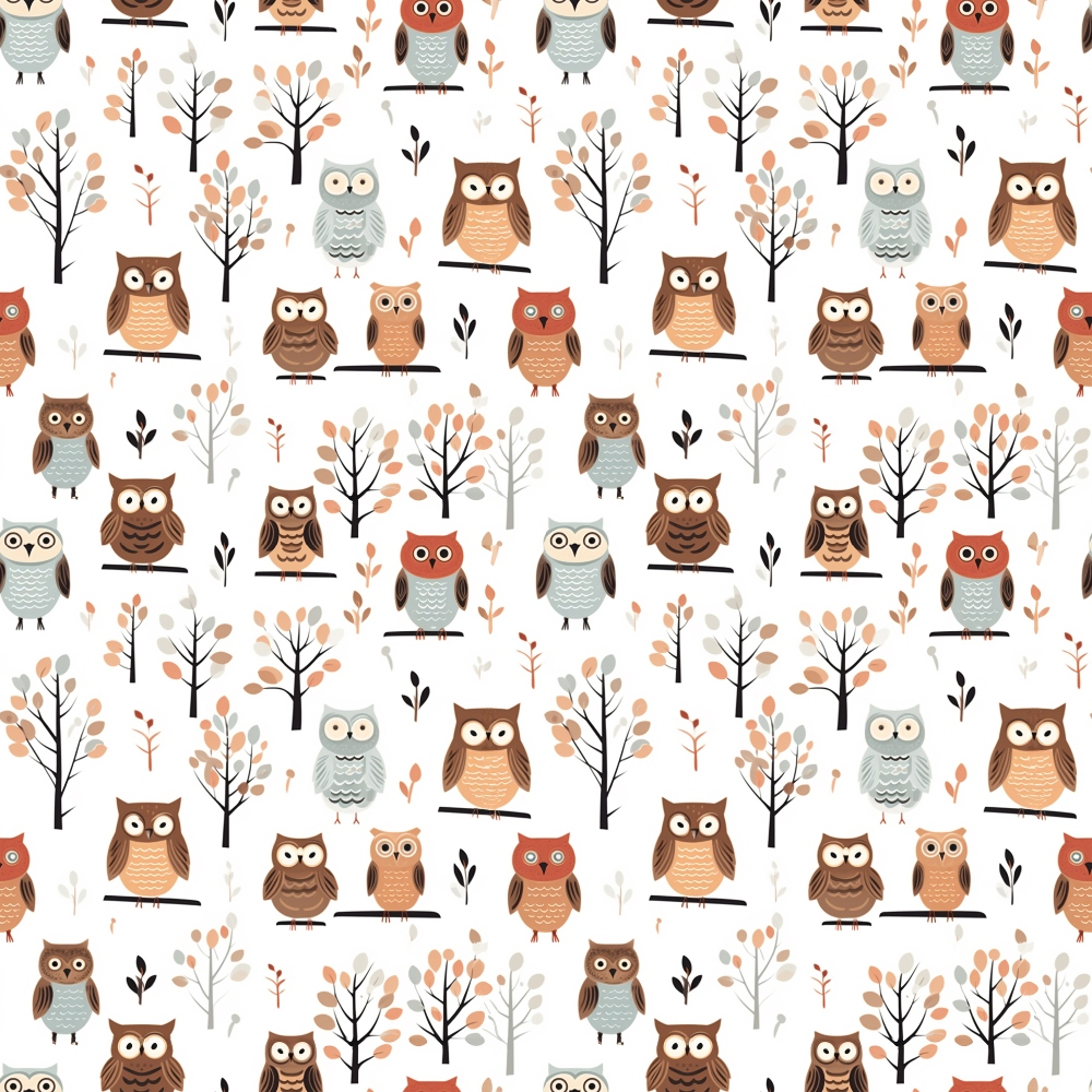 Woodland Hoots Pattern 4 Minky Fabric