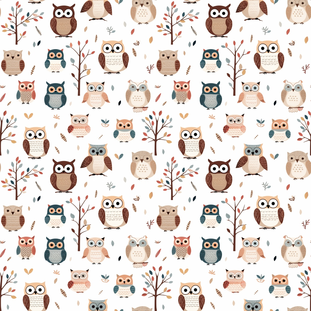 Woodland Hoots Pattern 5 Minky Fabric
