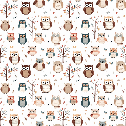 Woodland Hoots Pattern 5 Minky Fabric